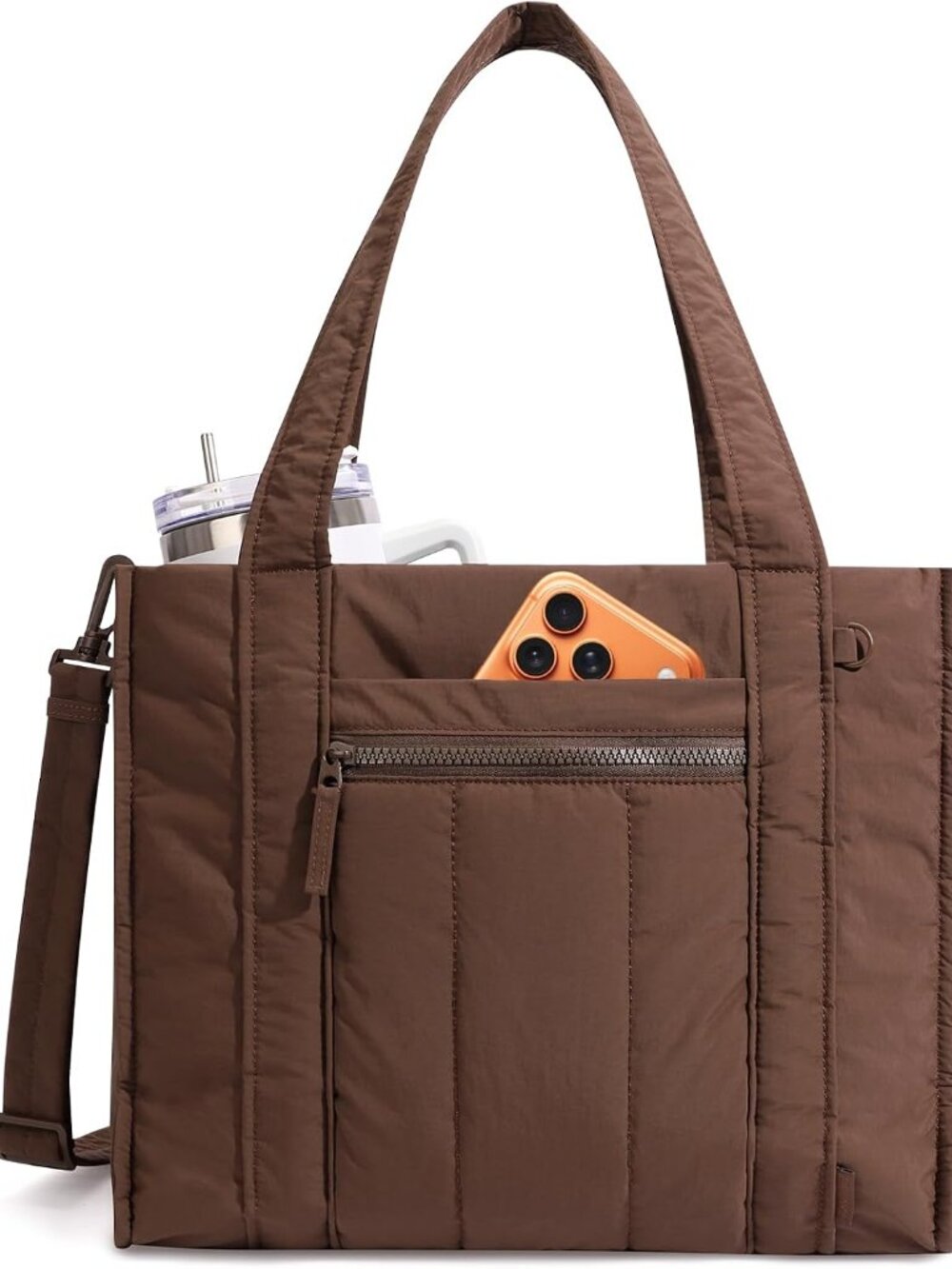 Tote Bag for Women, Crossbody Puffer Gym Travel Work Laptop Bag | Lightweight Ny